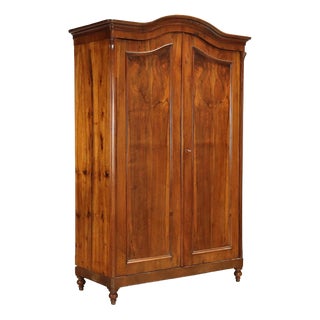 Piedmont Walnut Wardrobe, Italy, 19th Century For Sale