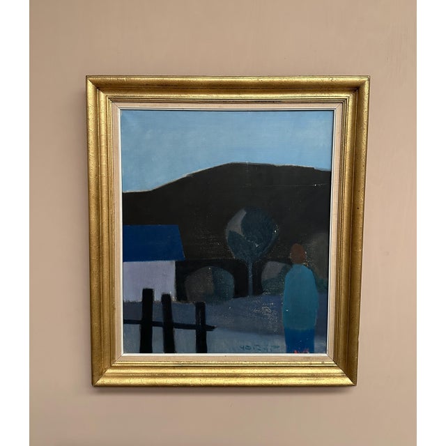 Knud Horup, Landscape, 1960s, Oil Painting on Canvas, Framed For Sale - Image 7 of 11