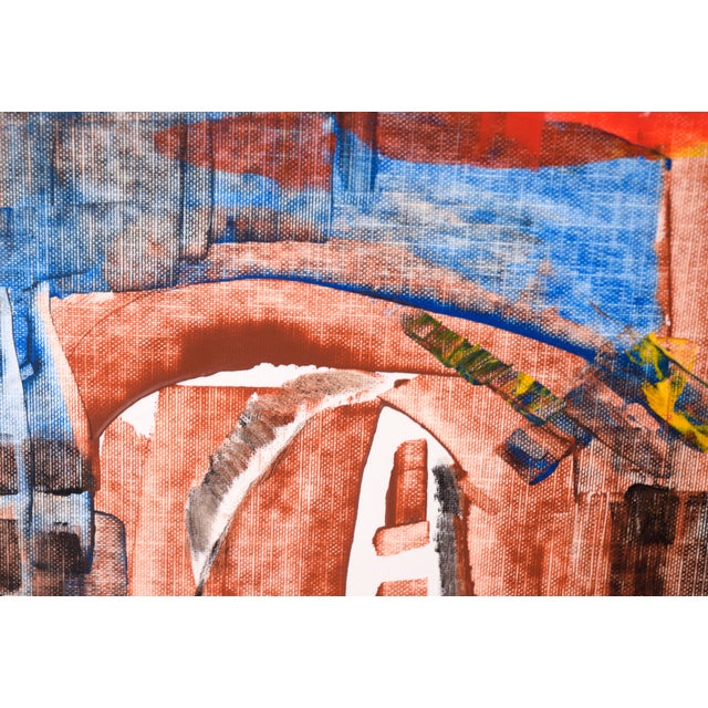 1980s Abstracted Figurative and Stone in Acrylic on Textured Paper by Ricardo De Silva For Sale - Image 5 of 8