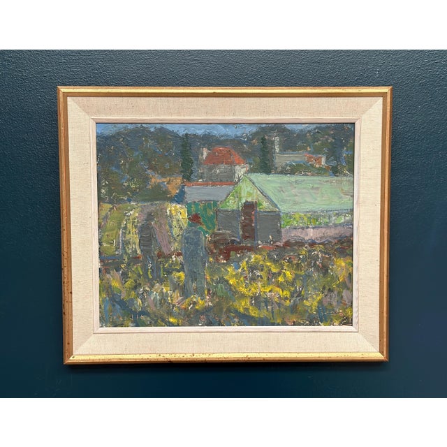 Svän Grandin, Farm, 1960s, Oil on Panel, Framed For Sale - Image 18 of 18