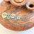 Brown Triple Neck Studio Pottery Oil Lamp Vase by Carma, 1984 For Sale - Image 8 of 12