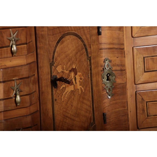 Ancient Baroque Tabernacle Secretary, 1740s For Sale - Image 11 of 18