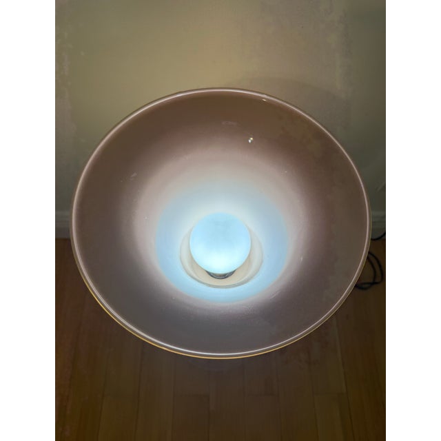 Pink 1980 Frosted Lucite Pink Torch Table Lamp For Sale - Image 8 of 11