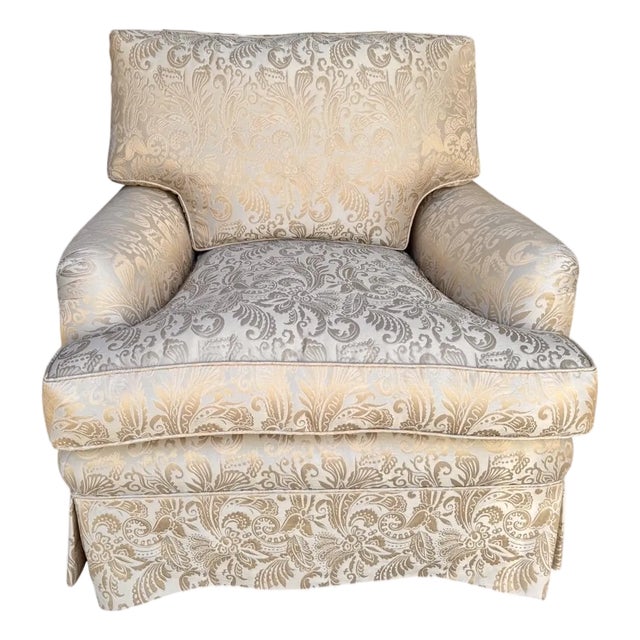 1 of 2 Randolph & Hein Down Filled Roll Arm Club Chair With - Nancy Corzine For Sale