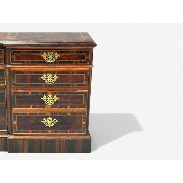 1980s Georgian, Circassian Walnut, Burlwood, Brass, Sideboard, Usa, 1980s For Sale - Image 5 of 13