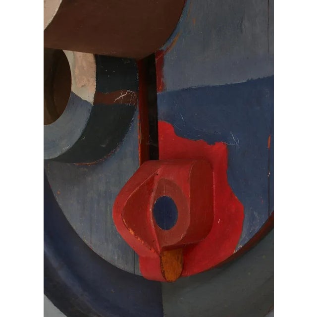 1960s Painted Wood Wall Mounted Object from Erik Lagoni Jakobsen, Denmark, 1968 For Sale - Image 5 of 12