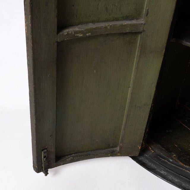 Black 18th Century Painted Hanging Corner Cupboard For Sale - Image 8 of 18