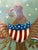 American Vintage Round Wooden Hand Painted Eagle With Shield Wall Decor For Sale - Image 3 of 13