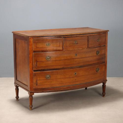 Walnut Demi-Lune Chest of Drawers For Sale - Image 11 of 11