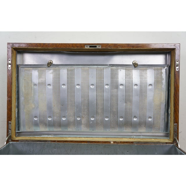 Large Antique Victorian Quartersawn Oak Tin Lined Cigar Humidor Storage Box Chest 21" For Sale - Image 18 of 18