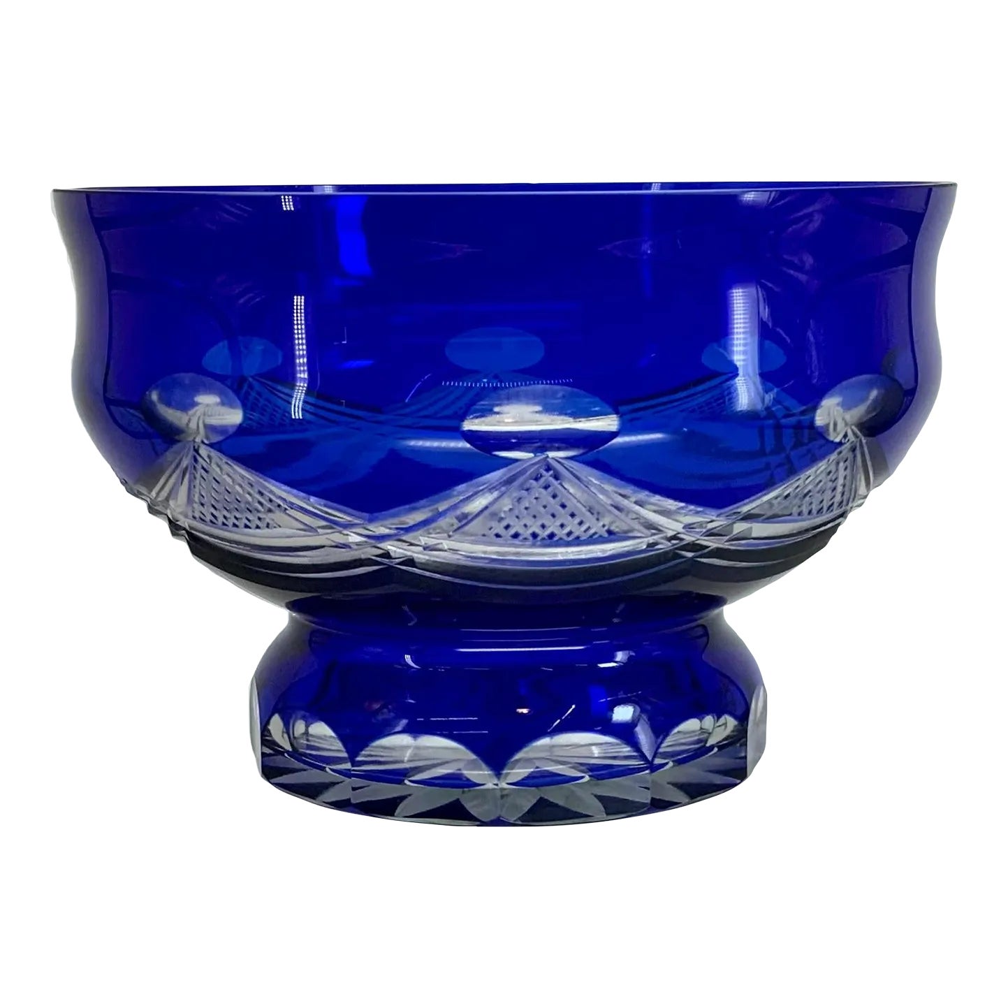 Vintage Bohemian Cobalt Blue Pedestal Bowl Chairish
