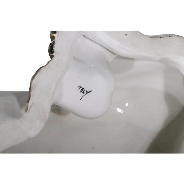 Glazed Majolica Basset Hound Made in Italy C. 1970/80's For Sale - Image 11 of 11