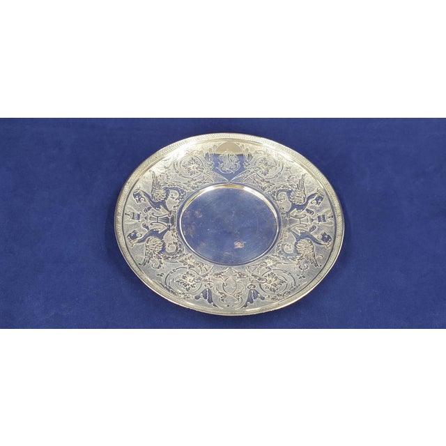 Mid 19th Century Mid 19th Century Tiffany & Co Sterling Griffin Dragon Plate Demitasse Saucer 1863 For Sale - Image 5 of 18