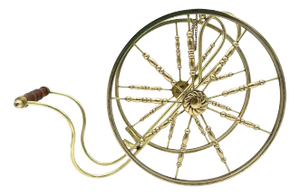Napoleon III Brass & Wood 'Cannon' Wine Trolley