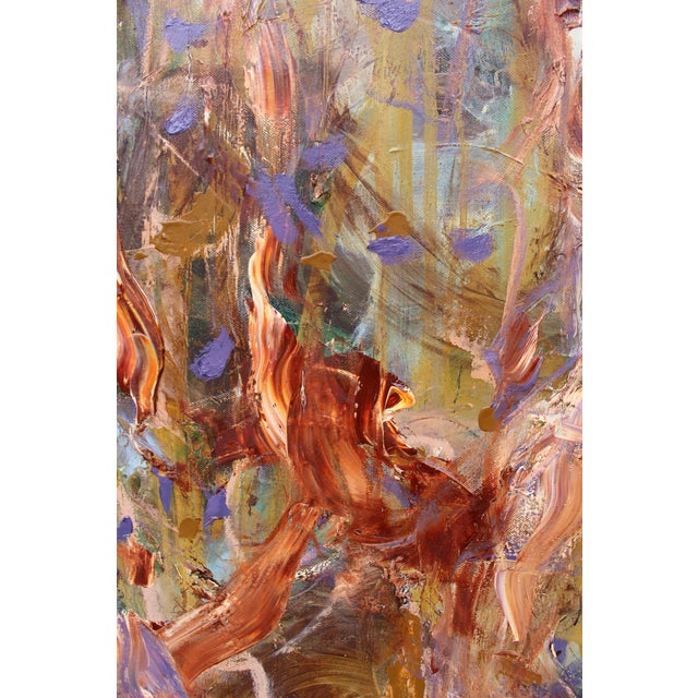 Sienna Dawn Goes Down to Day Original Abstract Painting by Lisa Finlayson For Sale - Image 8 of 11