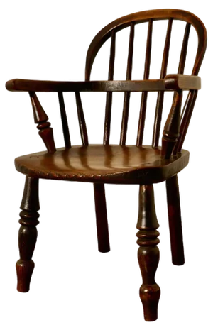 Early 19th Century Beech and Elm Childs Country Carver Chair, 1800s