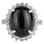 Black Star Gemstone Cocktail Ring With Halo Zircons - Size 7.5 For Sale - Image 9 of 12