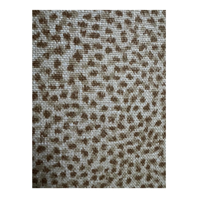 Kalahari Leopard Print Linen Fabric For Sale