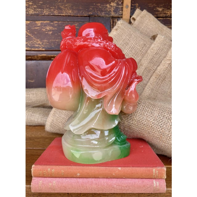2000 - 2009 Holiday 2024 Red & Green Buddha Sculpture For Sale - Image 5 of 12