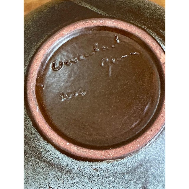 Vintage Abstract Glazed Ceramic Vase For Sale - Image 9 of 12