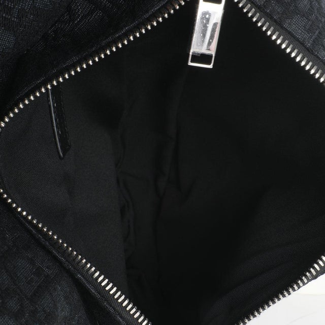 Black Black Oblique Jacquard Canvas Saddle Crossbody For Sale - Image 8 of 8