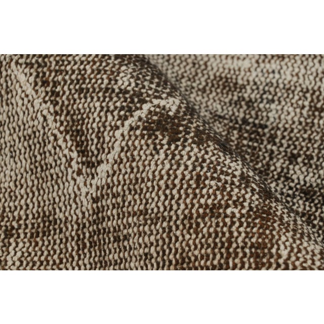 Vintage Turkish Rug in Beige-Brown, With Distressed Pattern, From Rug & Kilim For Sale In New York - Image 6 of 7