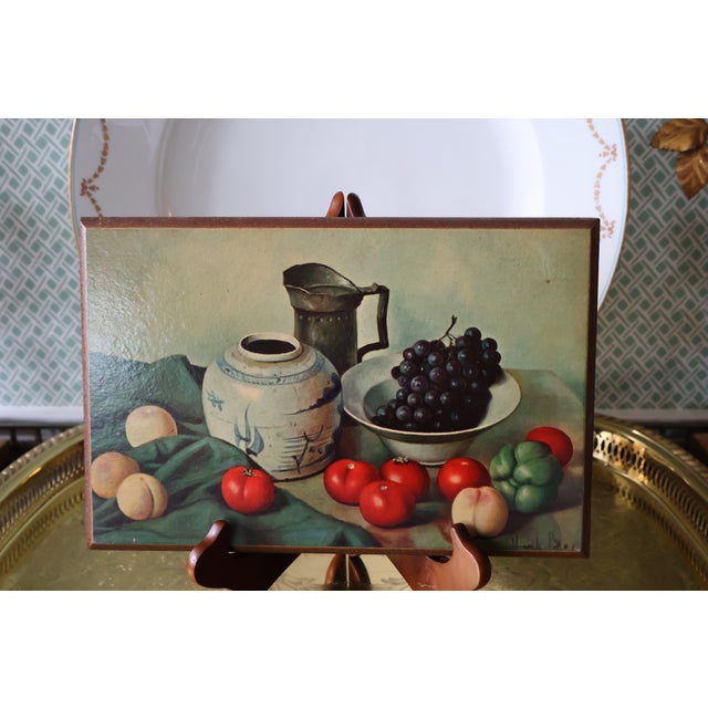 Set of 6 Mid-Century Henk Bos Dutch Still-Life Art Plaques For Sale - Image 9 of 18