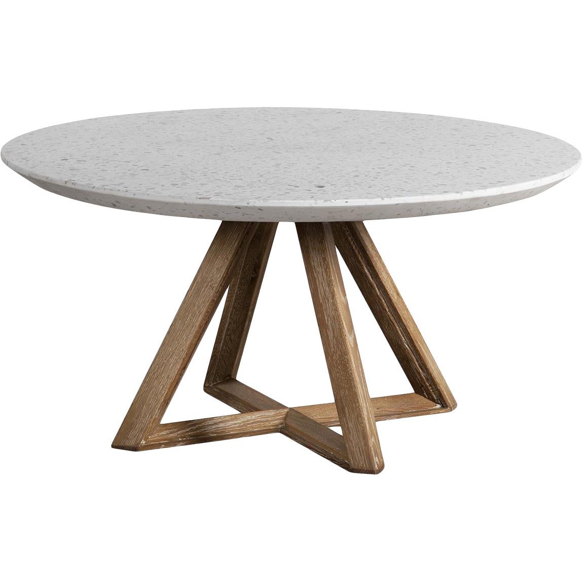 Rayver Coffee Table Round Natural Nougat Oak Wood Chairish