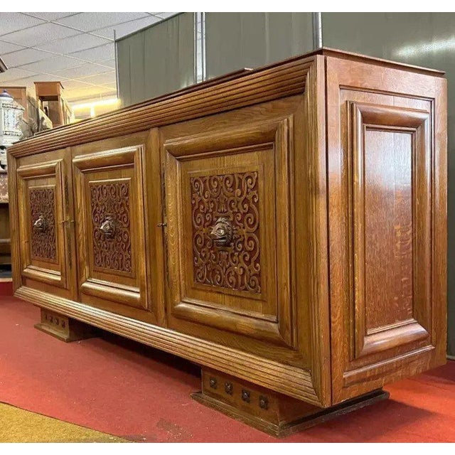 1940s Art Deco Period Sideboard in Wood attributed to Charles Dudouyt, 1940s For Sale - Image 5 of 7