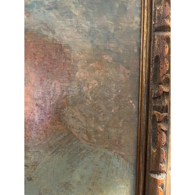 Oil on Board Original Portrait, Signed and Dated P. Zurini, 1948 For Sale - Image 12 of 15