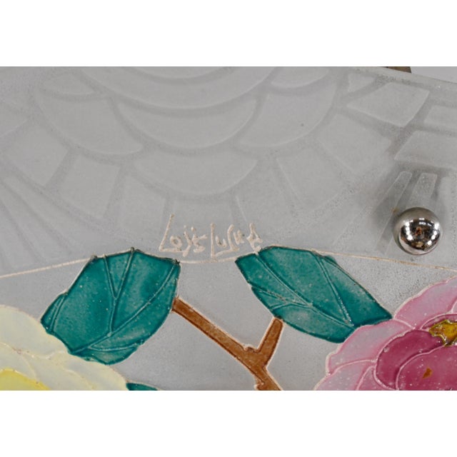 French Art Deco Pendant Light by Loys Lucha - 1930 Chandelier France For Sale - Image 12 of 16