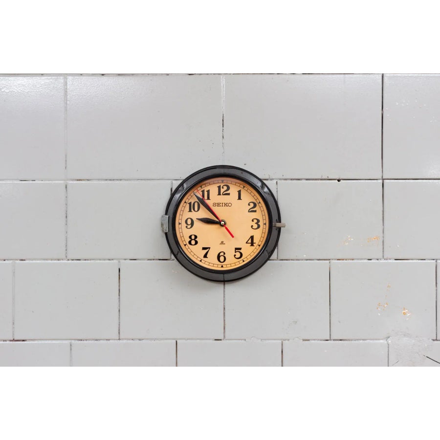 Vintage Black Wall Clock from Seiko, 1990s | Chairish