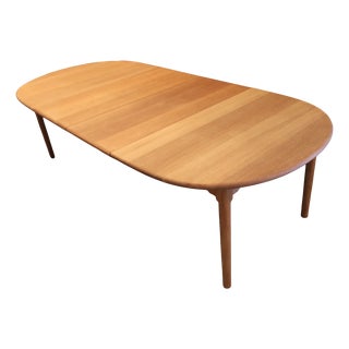 Dining Table in Oak with Extension Leaves by Kurt Østervig for KP Møbler, 1960s For Sale