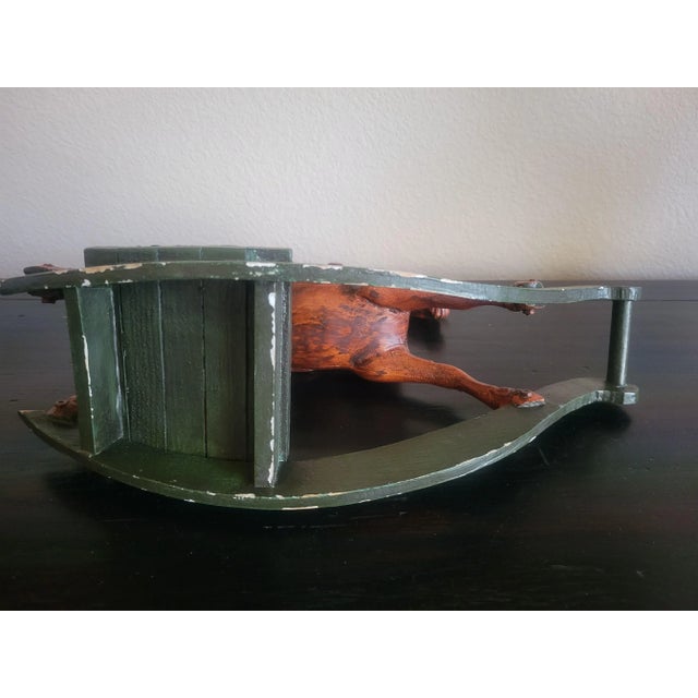 Vintage Wooden Rocking Horse For Sale - Image 12 of 13