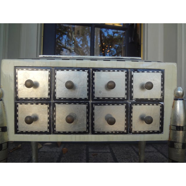 Hollywood Regency 1970s Hollywood Regency Tessellated Box on Legs For Sale - Image 3 of 10