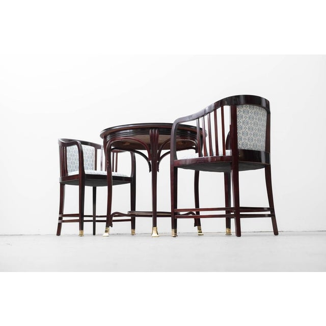 Dining Room Set by Gustav Siegel & Joseph Maria Olbrich Armchairs, Vienna, 1900, Set of 3 For Sale - Image 11 of 18