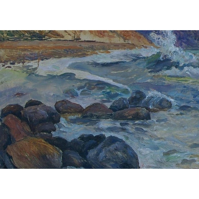 1970s Original Seascape Oil Painting, Soviet Ukrainian Art, 1978 70-100 For Sale - Image 5 of 6