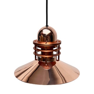 Vintage Danish Copper Nyhavn Pendant Lamp by Alfred Homann and Ole V. Kjær for Louis Poulsen, 1980s For Sale