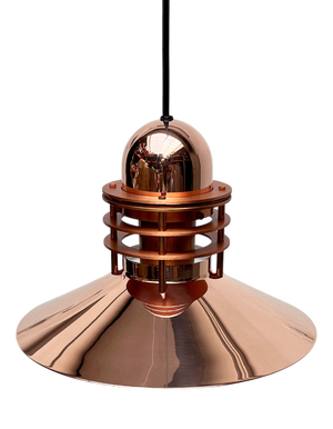 Vintage Danish Copper Nyhavn Pendant Lamp by Alfred Homann and Ole V. Kjær for Louis Poulsen, 1980s