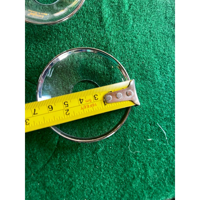 Set of 12 Swedish Glass Silver Rimmed Candle Holders For Sale - Image 9 of 10