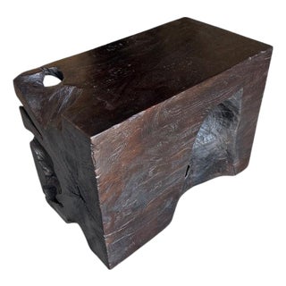 Andrianna Shamaris Sculptural Teak Wood Side Table Or Coffee Table For Sale