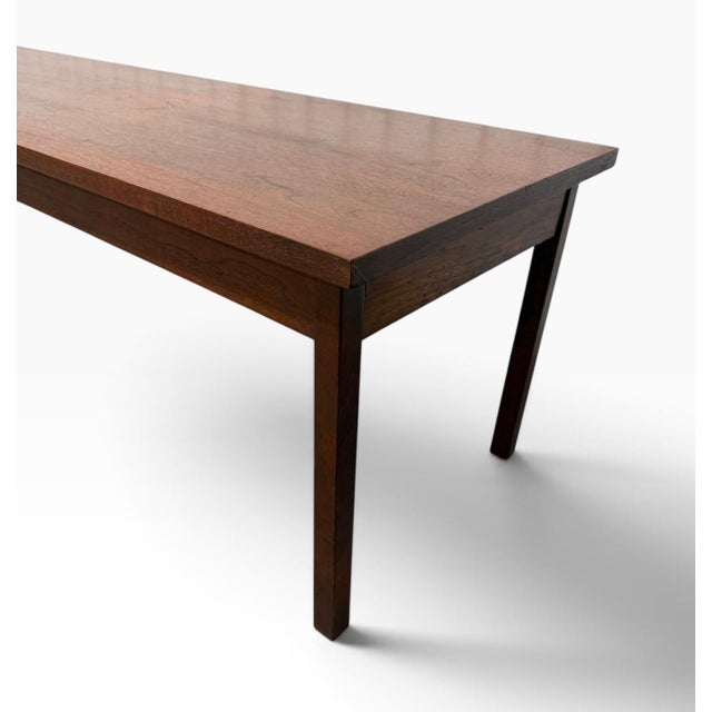 1960s Mid-Century Modern Elongated Rectangular Walnut Coffee Table For Sale - Image 5 of 5