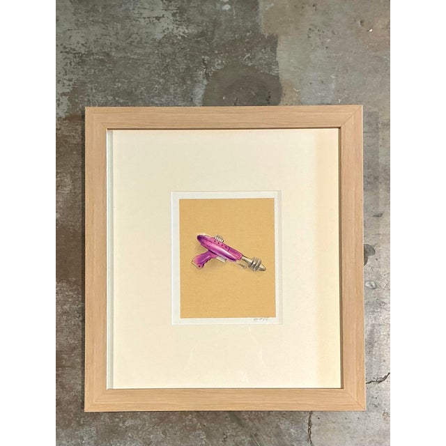 Vintage Framed Ray Gun Illustration on Paper For Sale - Image 10 of 12