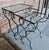 Mid 20th Century Set of 3 Outdoor Wrought Iron Nesting Tables, Copper Floret Trim For Sale - Image 5 of 12