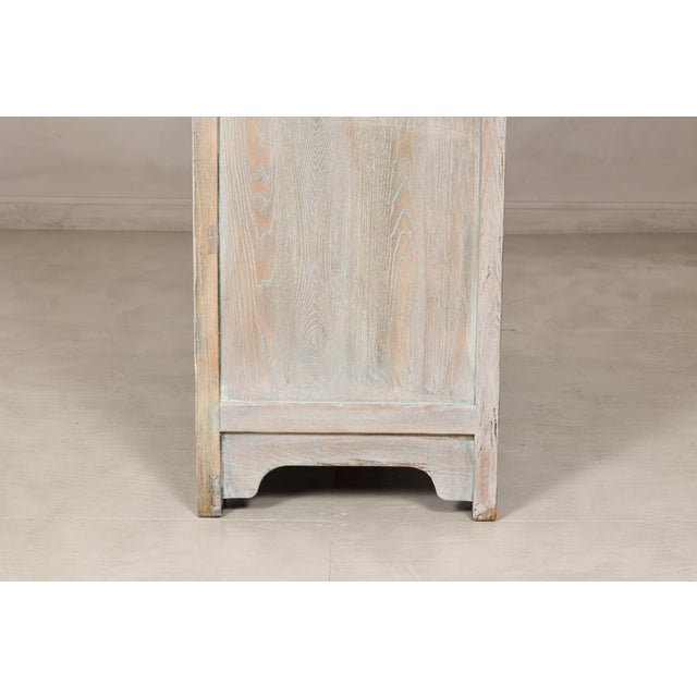 Vintage Chinese Whitewashed Elm Compound Cabinet, Mid-20th Century For Sale - Image 9 of 17