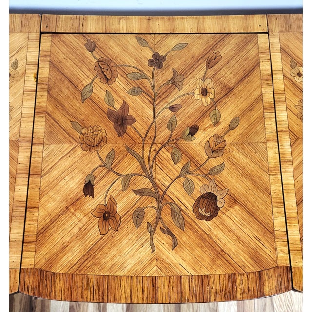 Antique French 19th C Louis XV Inlaid Tulipwood Poudre Vanity Lady Writing Desk For Sale - Image 18 of 18