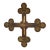 Antique Monumental Gothic Parcel Gilt & Polychromed Carved Oak Cross 19thC For Sale