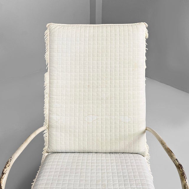 Mid-Century Italian White and Azure Iron Outdoor Lounge Chairs, 1960s, Set of 2 For Sale - Image 14 of 18