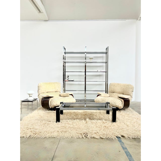 Marsala Armchairs First Edition in Velvet by Michel Ducaroy for Ligne Roset, France, 1971, Set of 2 For Sale - Image 15 of 18