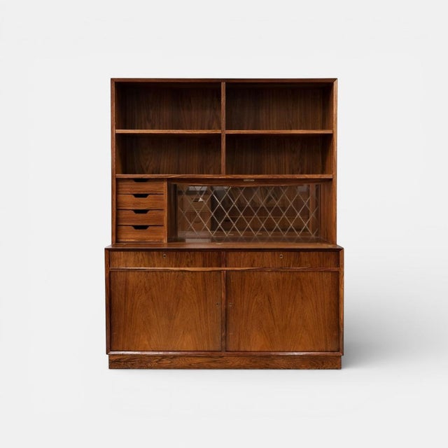 Danish Rosewood Cabinet System attributed to O. Bank Larsen for Skjern Furniture Factory, Denmark, 1960s, Set of 2 For Sale - Image 14 of 14